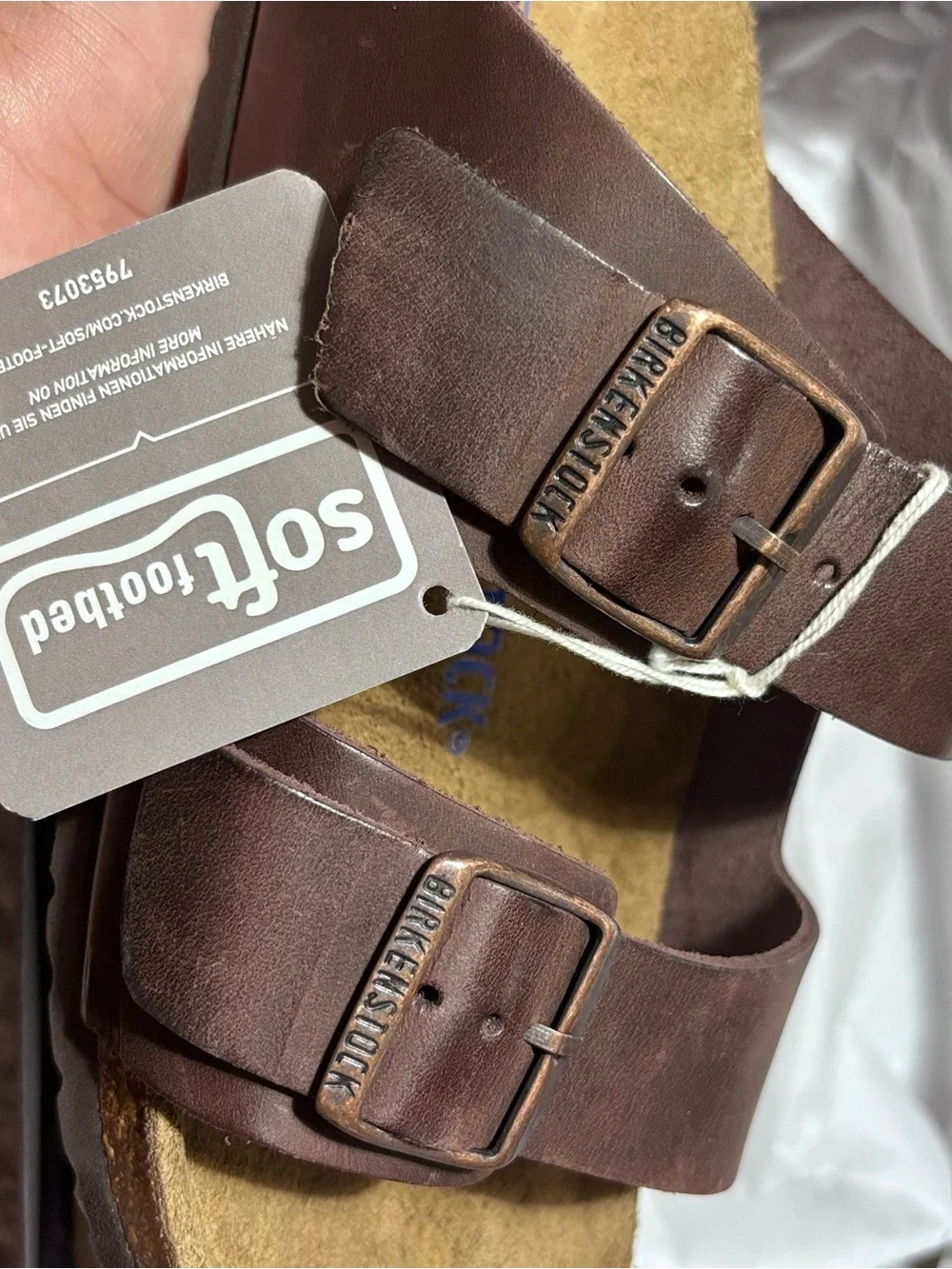 Birkenstock Men's Arizona Soft Footbed Sandals - Dark Brown Suede